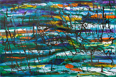 A View Through Trees, Oil on canvas, 92x61cm, 2007