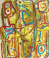 Totem, Acrylic on canvas, 38x47cm, 1965